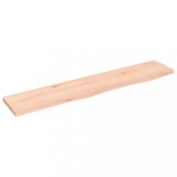 Polita de perete, 100x20x2 cm, lemn masiv de stejar netratat, DKD Home Decor