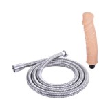 Duș anal EXCELLENT POWER Big Splash 7 Inch, &icirc;n formă de dildo realist, cu furtun inclus, atașare ușoară la robinet, culoarea pielii