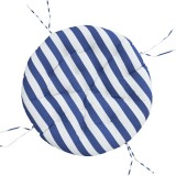 Cumpara ieftin Perna rotunda dungi albastre/albe, &Oslash;100 x11 cm, textil Oxford