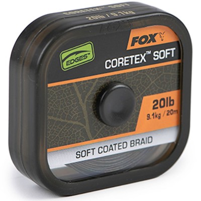 Fir Textil cu Camasa Fox Naturals Coretex Soft, Verde Inchis, 20m, 20lb/9.1kg foto