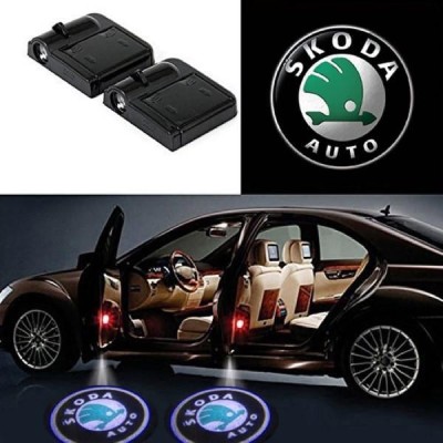 Set 2 Lampi Proiectoare Led Logo Universale Skoda foto