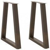 Cumpara ieftin Picioare de masă &icirc;n formă de V, 2 buc., oțel natural, 60 x (72-73,3) cm