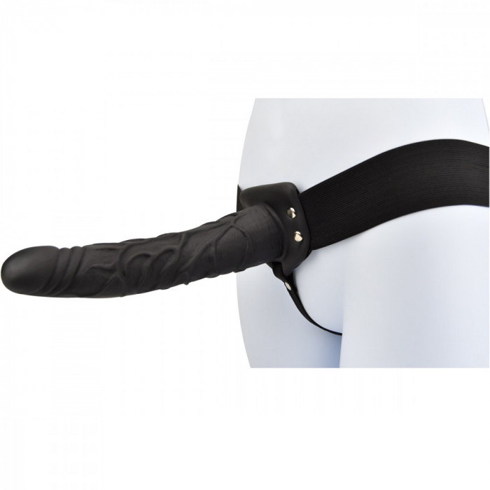 Loving Joy 9 Inch Hollow Strap On Black