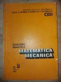 Culegere tematica: Matematica mecanica nr. 2 vol. 1