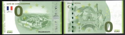 FRANTA 2023 0 EURO SOUVENIR, Billet Royal, Carcassonne, UNC foto