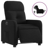 Cumpara ieftin Fotoliu rabatabil electric, negru, material textil