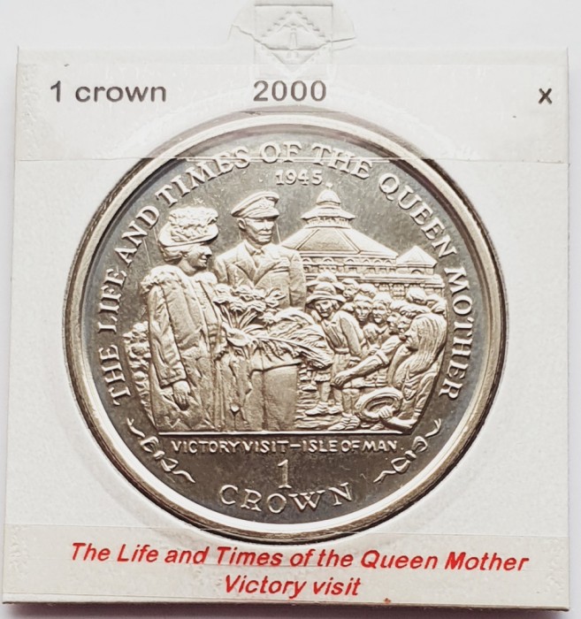 1869 Insula Man 1 crown 2000 Elizabeth II (Queen Mother) km 1029