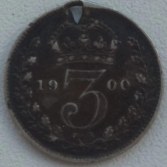 Moneda Regatul Unit - 3 Pence 1900 - Argint