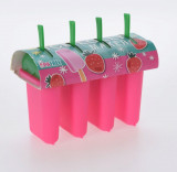 Forma pentru inghetata 4 bucati, Ice Lolly, 16x7.8x14 cm, polipropilena, roz/verde, Excellent Houseware