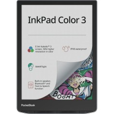 eBook Reader PocketBook InkPad Color 3, ecran tactil color 7.8 E Ink Kaleido&trade; 3, 32GB, IPX8, Bluetooth, WiFi, Stormy Sea