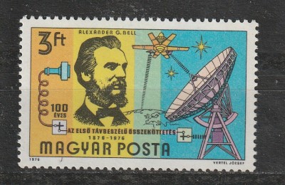 Ungaria 1976 - A 100-a Aniversare a Telefonului 1v MNH foto