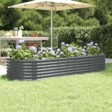 VidaXL Strat &icirc;nălțat grădină 224x80x36 cm oțel vopsit electrostatic