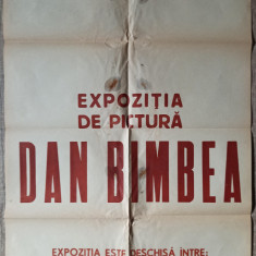 Afis expozitia de pictura Dam Bimbea, Galeria de Arta Cluj-Napoca 1981