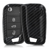 Cumpara ieftin Husa Cheie Auto pentru VW, 3 Butoane, Plastic, Negru, 49668.01, Kwmobile