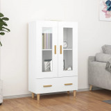 vidaXL Dulap &icirc;nalt, alb, 70x31x115 cm, lemn compozit