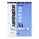 Set Coli de Rezervă, Examination, A4, Dimensiuni 210mm x 297mm, Capacitate 100 Bucăți, Dungi, Albastru, Oem