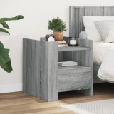 Gossi noptiera, gri sonoma, 45x50x50 cm, lemn prelucrat
