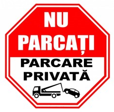 Placuta cu stop proprietate privata foto