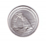 Moneda SUA 25 centi/quarter dollar 2014 P Utah Arches, stare foarte buna, curata, America de Nord, Nichel