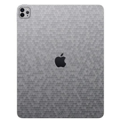 Folie Skin Compatibila cu Apple iPad Pro 11 (2020) - ApcGsm Wraps HoneyComb Silver foto