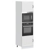 Dulap cuptor Gossi Kalmar alb lemn prelucrat 60x57x207cm (2 buc) - spatiu depozitare, picioare reglabile, economisire spatiu