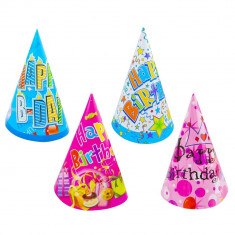 Coif Party Time, imprimeu baloane, 24 cm, 12 bucati multicolore foto