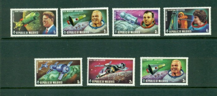 MALDIVE, SPACE - SERIE COMPLETĂ MNH