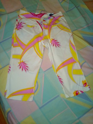 PANTALONI DAMA 3/4, DIN BUMBAC FOARTE SUBTIRE, FIRMA ,,FADRRC&amp;quot; ORIGINAL ( XXL ) foto