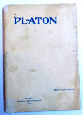 PLATON de CEZAR PAPACOSTEA, VOL 1: INTRODUCERE, APOLOGIA, EUTHYPHRON, KRITON 1930 foto