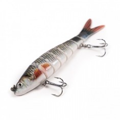 Momeala Vobler articulat, argintiu-negru cu scufundare lenta