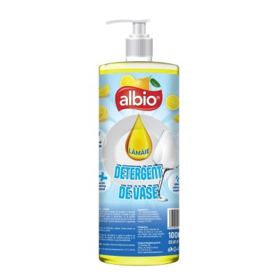 Detergent lichid pentru vase Albio, aroma lamaie, 1 L foto