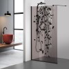 Paravan dus walk-in Aqua Roy Black, model Dance negru, sticla 8 mm bronz, securizata anticalcar, 110x195 cm