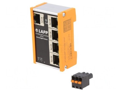 Switch Ethernet Neadministrabil 5 Porturi 18-30VDC UF05T foto