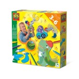 Cumpara ieftin Set creativ de colorat si asamblat dinozauri, Ses Creative, +3 ani