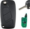 Cheie Auto Programabila Completa 433MHz, cu 3 butoane, compatibila Fiat Qubo, Fiorino, Doblo, Punto, Citroen Nemo, Peugeot Bipper &ndash; cip ID46/PCF7946,