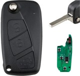 Cheie Auto Programabila Completa 433MHz, cu 3 butoane, compatibila Fiat Qubo, Fiorino, Doblo, Punto, Citroen Nemo, Peugeot Bipper &ndash; cip ID46/PCF7946,