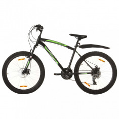 Bicicleta montana cu 21 viteze, roata 26 inci, negru, 42 cm foto