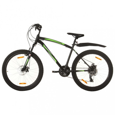 vidaXL Bicicletă montană cu 21 viteze, roată 26 inci, negru, 46 cm foto