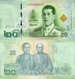 Bancnota Thailanda 20 Baht 2018 UNC, Ne流通ata, Asia, Numismatică