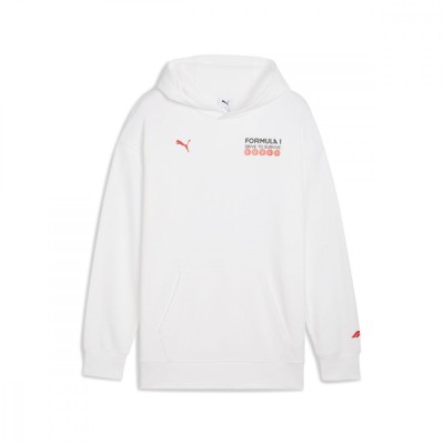 Formula 1 hanorac de bărbați cu glugă DTS Relaxed white F1 Team 2025 - XXL foto