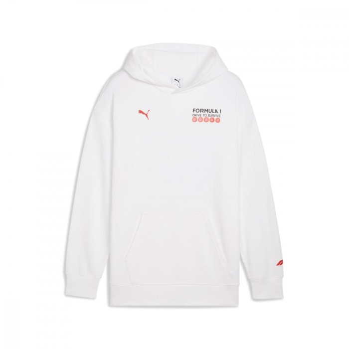 Formula 1 hanorac de bărbați cu glugă DTS Relaxed white F1 Team 2025 - XL