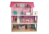 Cumpara ieftin Casa de papusi din lemn Milena, roz, Woodyland
