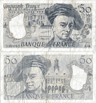 1987, 50 francs (P-152c) - Franța foto
