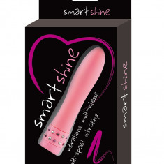 Vibrator Roz cu Strasuri, Smart Shine Jewel Pink