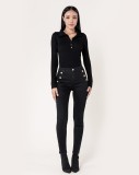 Cumpara ieftin Blugi dama negri slim cu nasturi Nina Carter P217-8A M9
