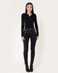 Blugi dama negri slim cu nasturi Nina Carter P217-8A M9