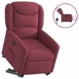 VidaXL Fotoliu electric rabatabil cu ridicare, roșu vin, textil