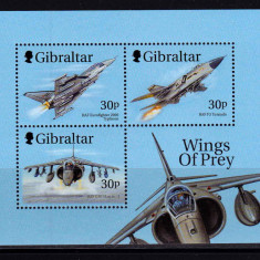 Gibraltar 1999 "Avioane de lupta R.A.F. " , bloc 38, MNH