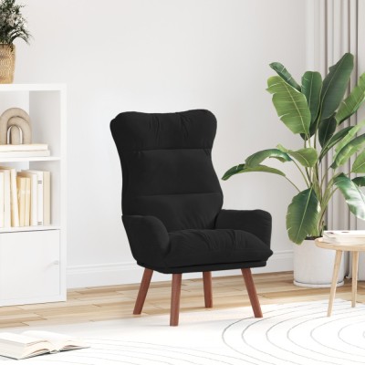 Gossi scaun de relaxare catifea neagra foto