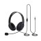 Casca stereo multimedia 40mm cu microfon brat flexibil 3.5 mm jack 4 contacte cablu 2m HS MM01-HCT